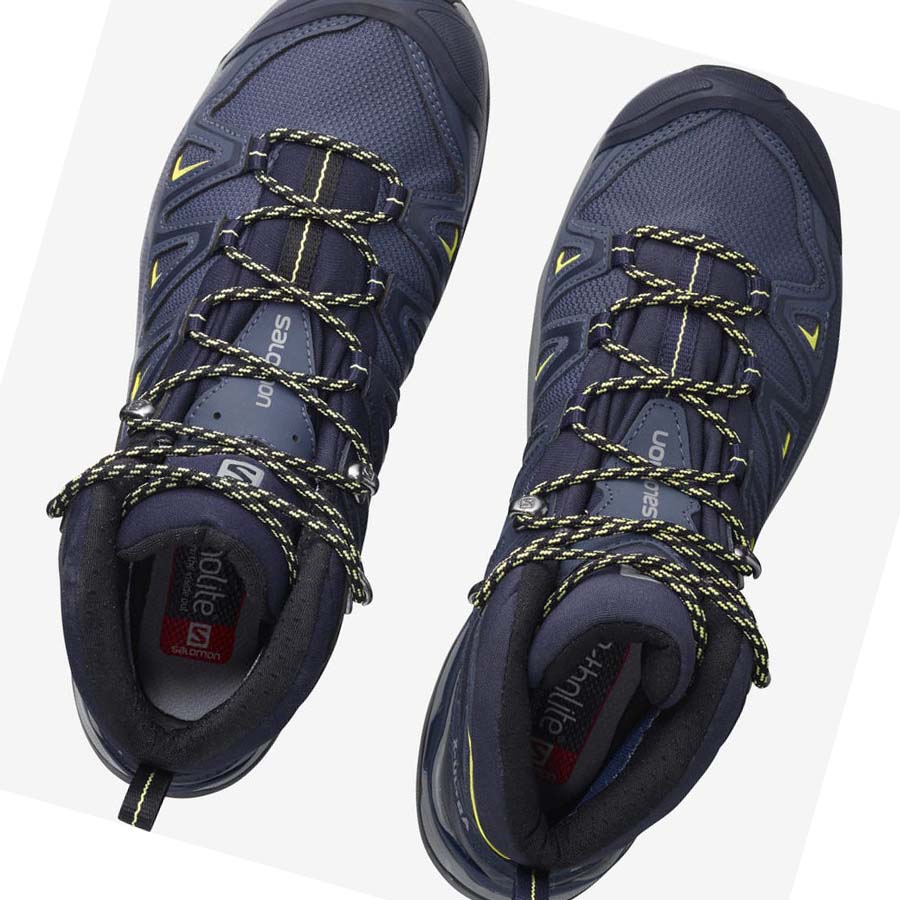 Salomon WoX ULTRA 3 WIDE MID GORE-TEX Túracipő Női Kék | HU 2811WNB